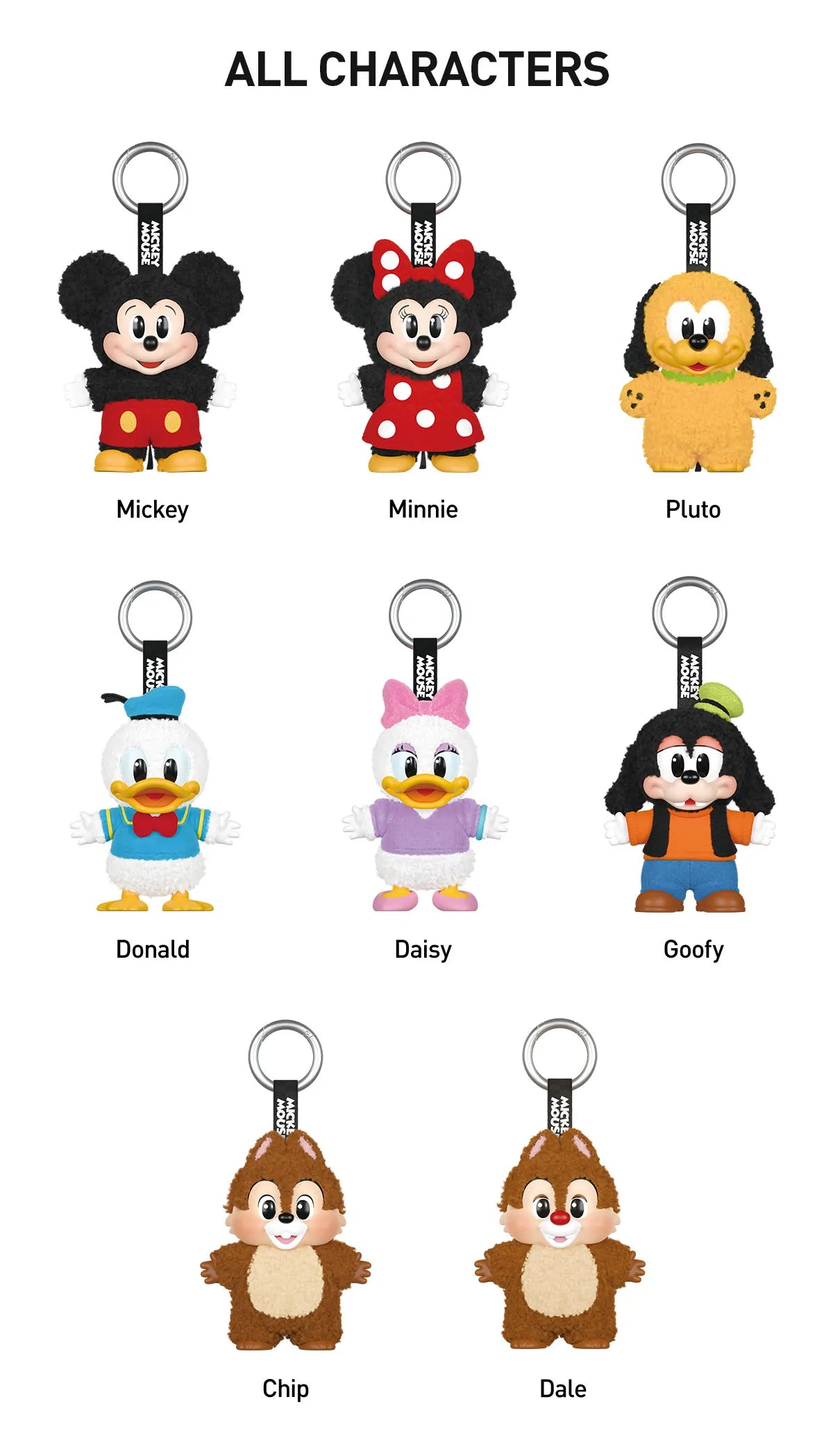 Mickey Family Cute Together Keychain Series Figures Blind Box