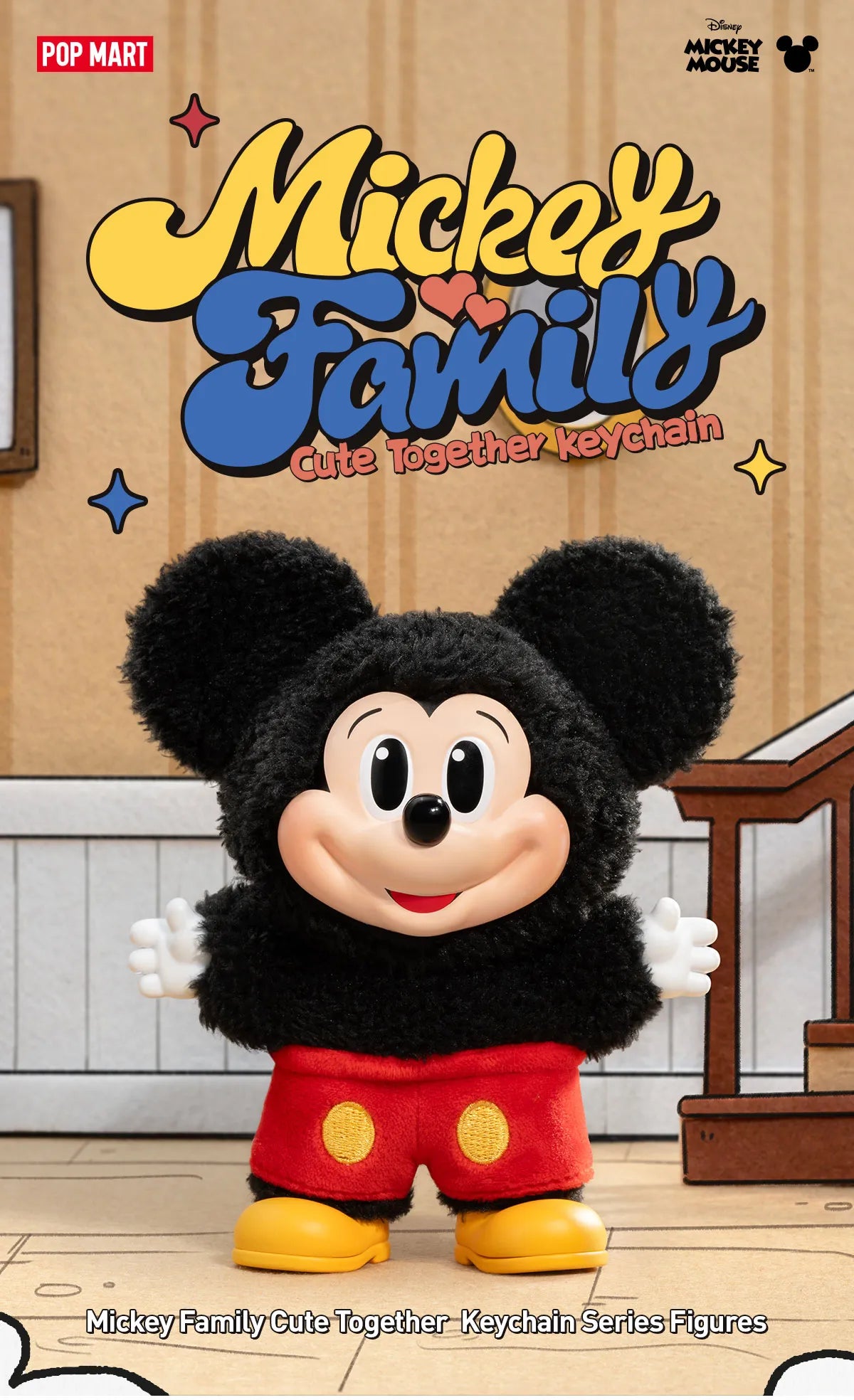 Mickey Family Cute Together Keychain Series Figures Blind Box